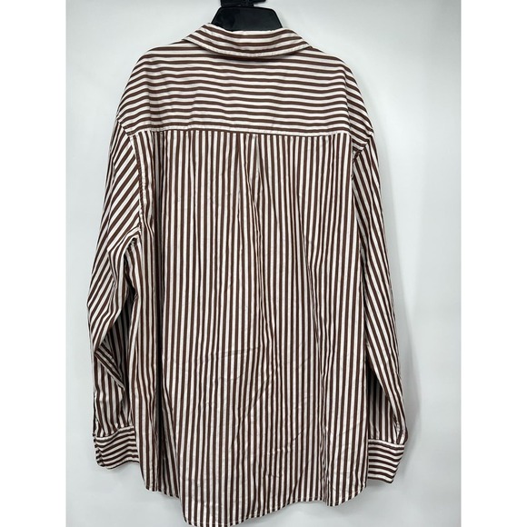 Madewell Big Easy‎ Stripe Long Sleeve Cotton Button- Up Shirt Mens Size XL - Picture 4 of 5